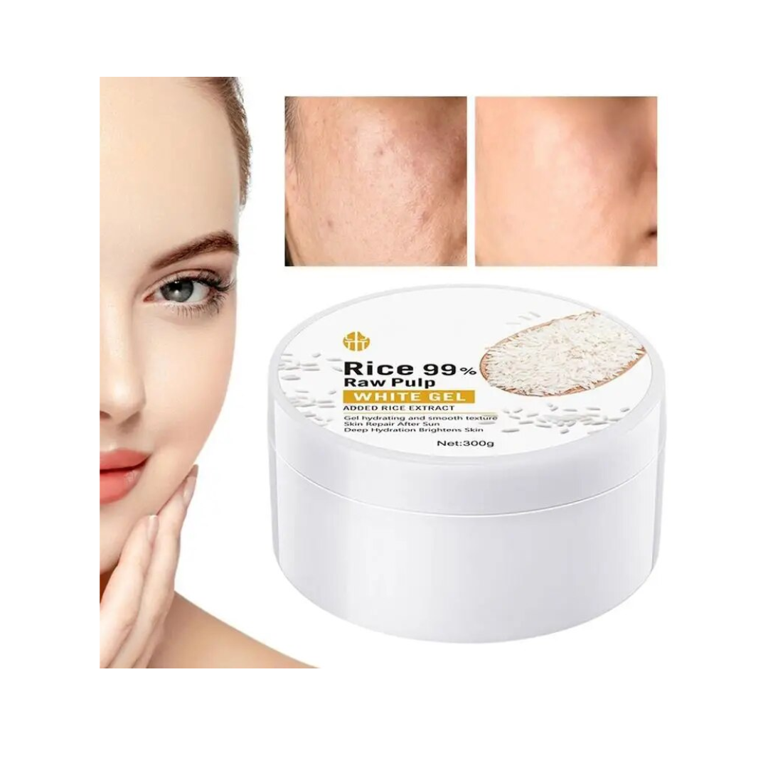 Gel hidratante y reparador facial con extracto de arroz