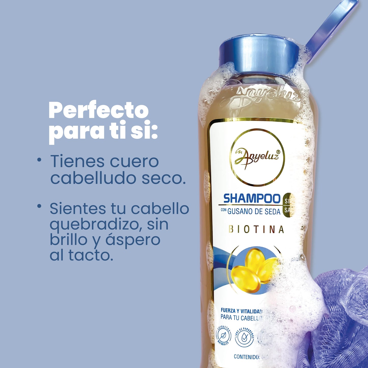 Shampoo gusano de seda anyeluz