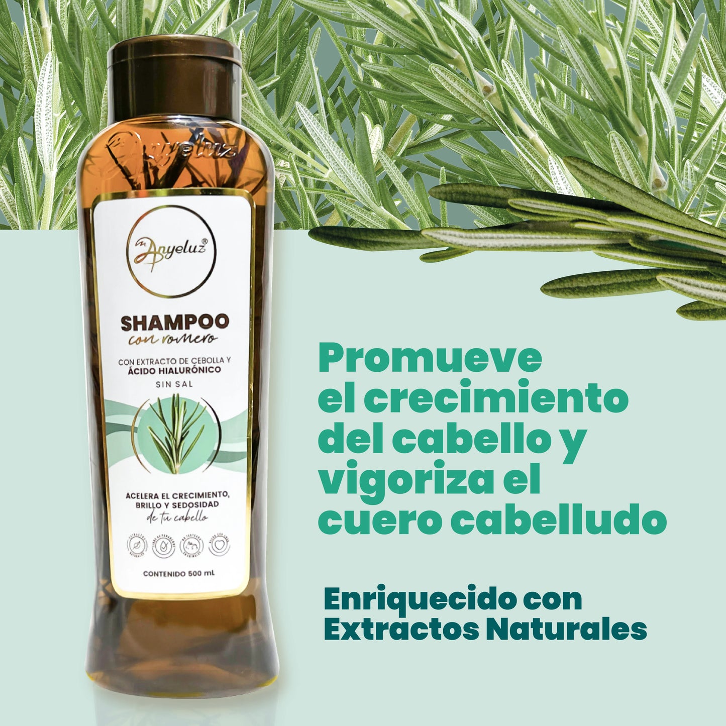 Shampoo con romero anyeluz