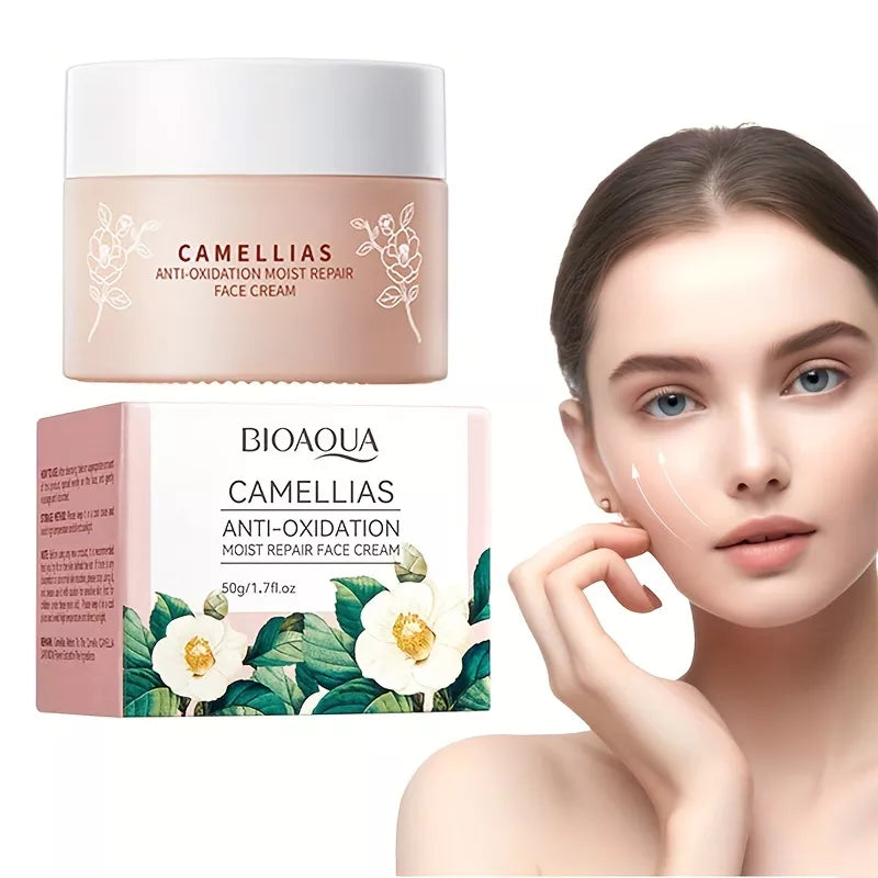 Crema facial antioxidante de camelias